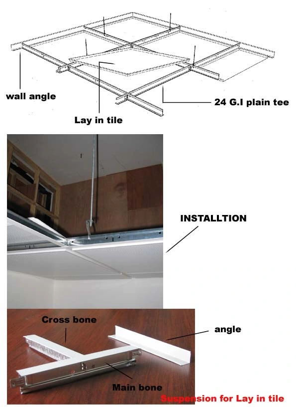 Aluminum Metal Suspended False Decorative Exposed Indoor Lay in Ceiling